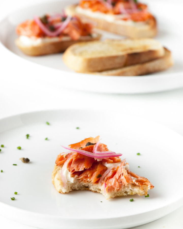 smoked trout tartine