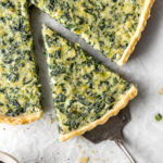 leek tart with swiss chard and pecorino