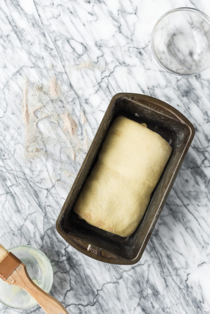 yeast dough rising before baking