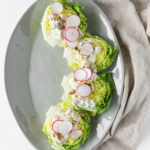 butter lettuce and creamy pistachio wedge salad