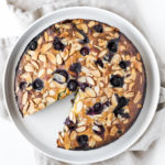 simple coconut almond blueberry cake