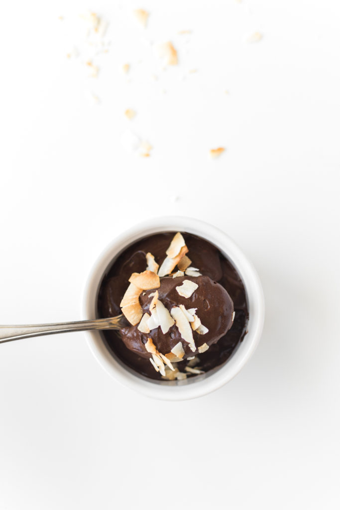 dark chocolate coconut milk pudding