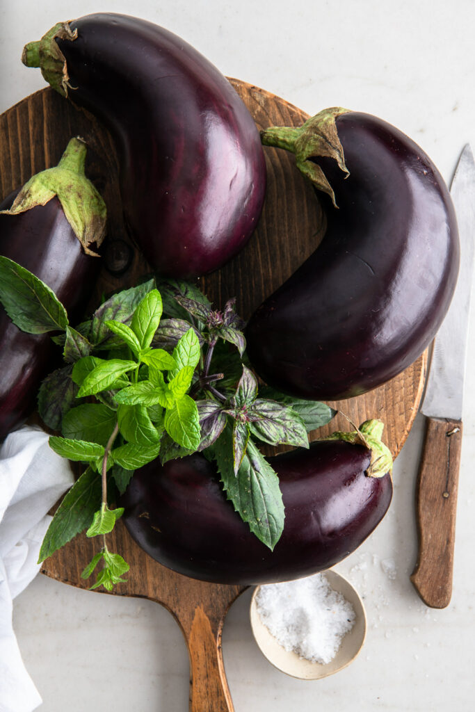 eggplant ricotta herbs salt