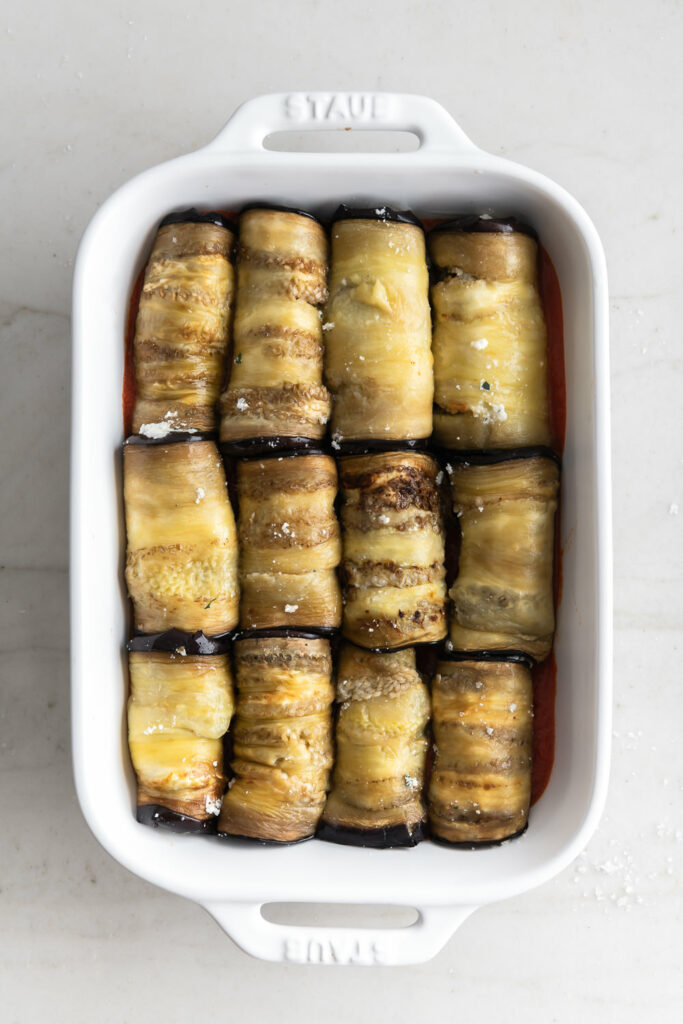 eggplant ricotta rolls