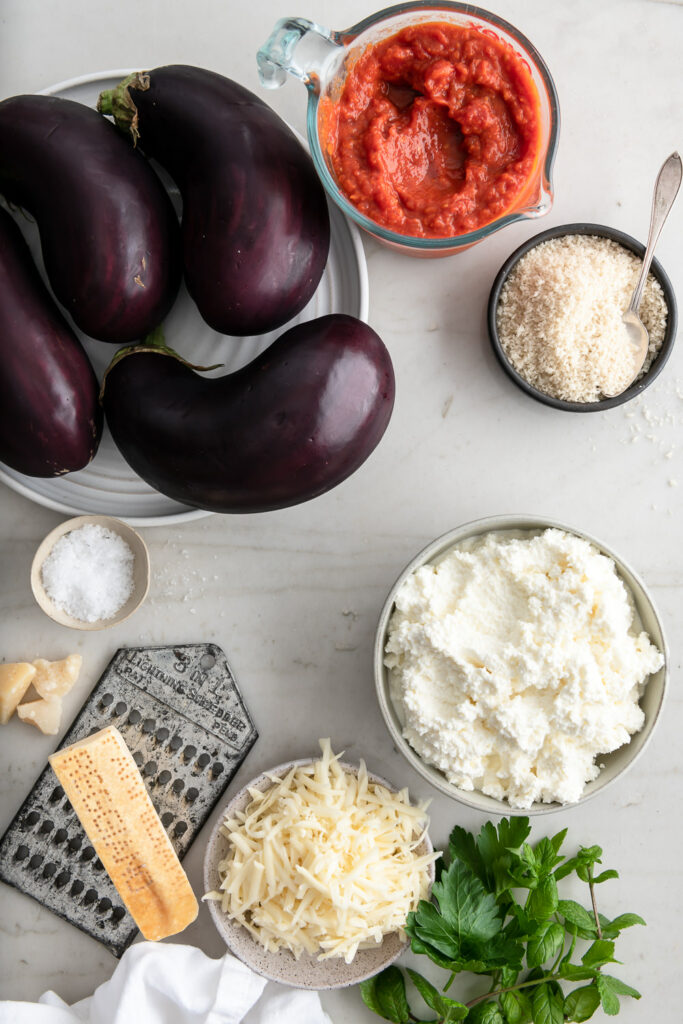ingredients for easy eggplant recipe