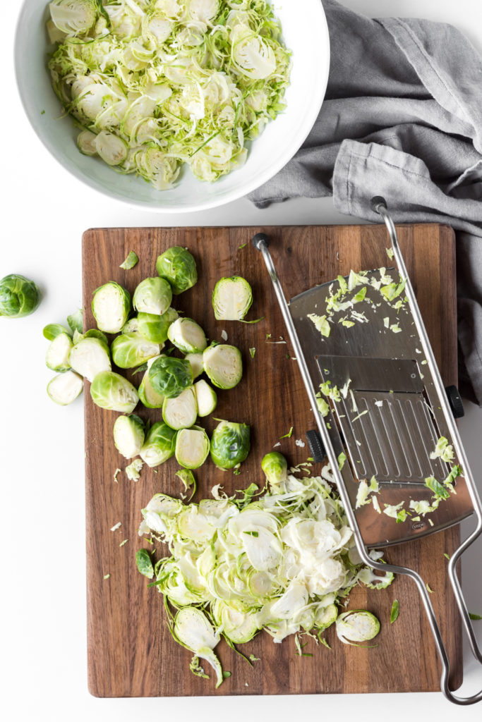 how to shave brussels sprouts