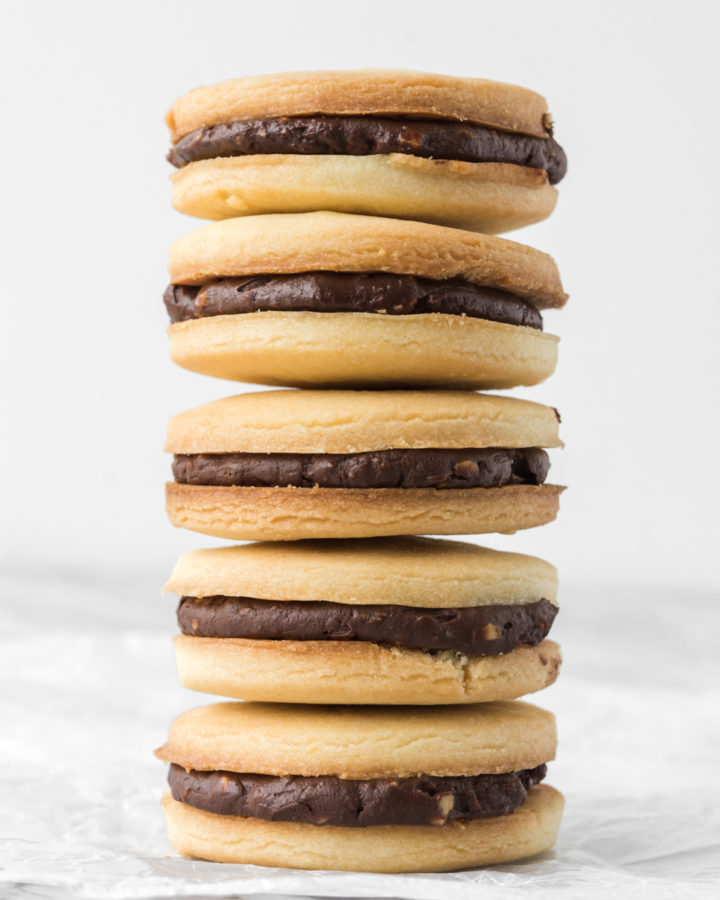 butter cookie sandwiches with chocolate hazelnut ganache-- withspice seasonal food blog