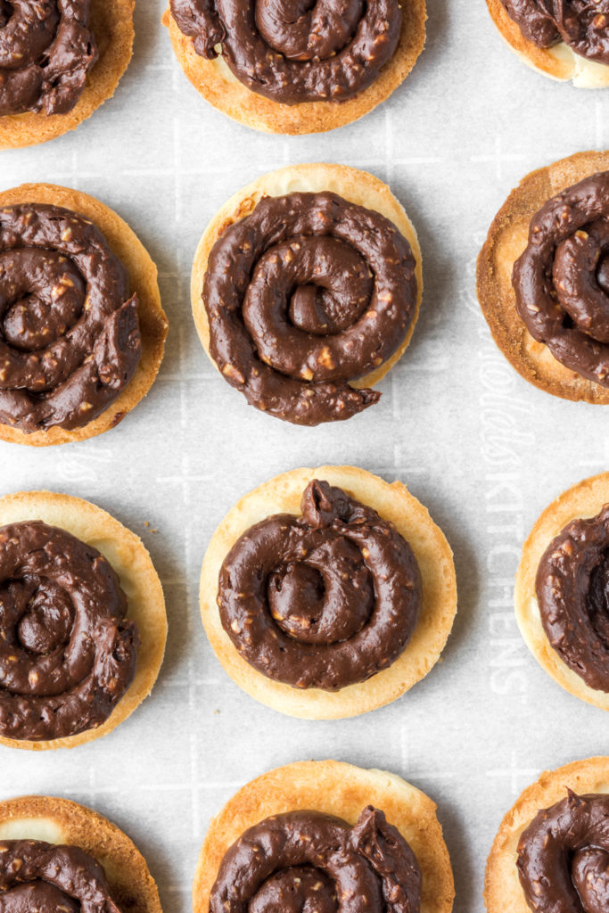 butter cookies filled with chocolate ganache