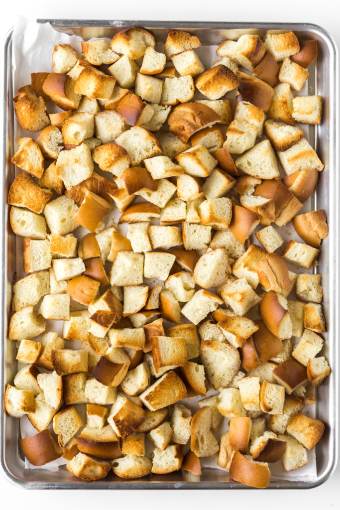 toasted brioche cubes to make ahead