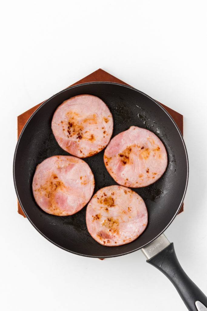 browned canadian bacon