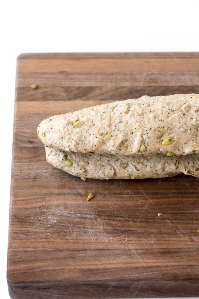 how to shape whole grain seed bread into torpedo