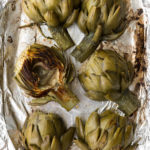 easy roasted artichokes with creamy dipping sauce