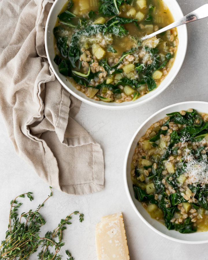 swiss chard and farro soup-- withspice seasonal food blog