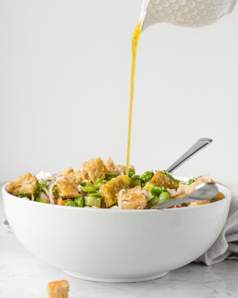 fava bean panzanella recipe-- withspice seasonal food blog