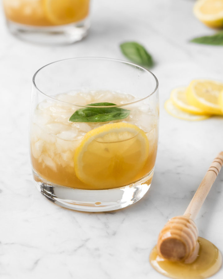 honey basil whiskey sour recipe-- withspice seasonal food blog