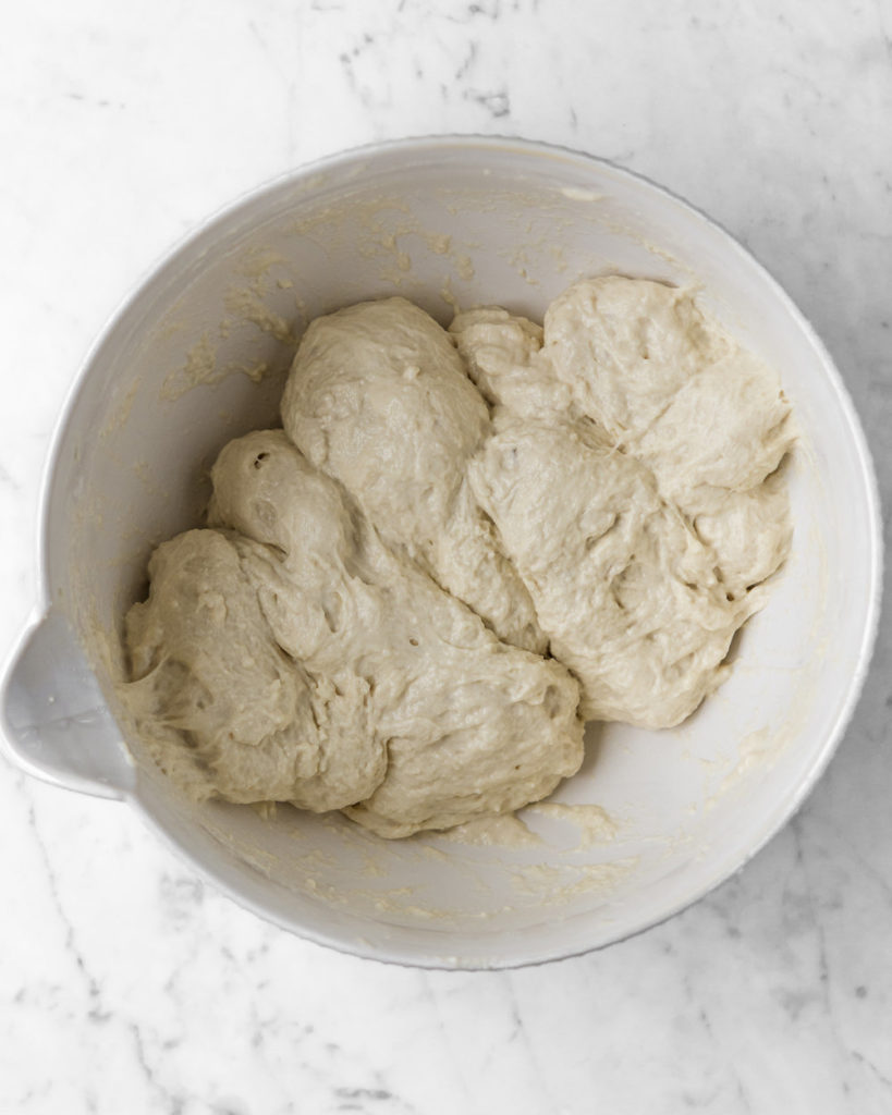 how to mix biga and dough
