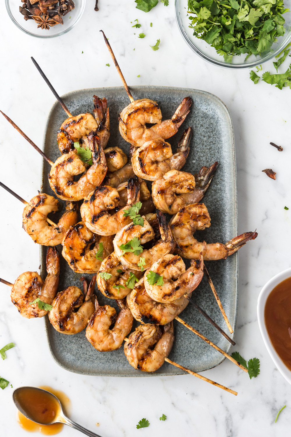 Five Spice Grilled Shrimp with Sweet and Sour Sauce