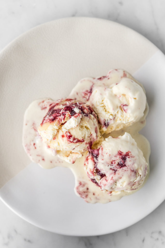 no churn oatmeal ice cream with sour cherry swirl--withspice seasonal food blog