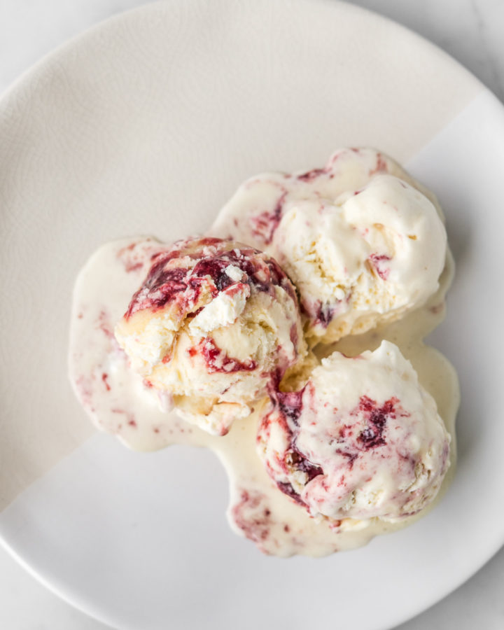 no churn oatmeal ice cream with sour cherry swirl--withspice seasonal food blog