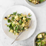 orzo pasta salad with grilled corn, zucchini and lime-- withspice seasonal food blog