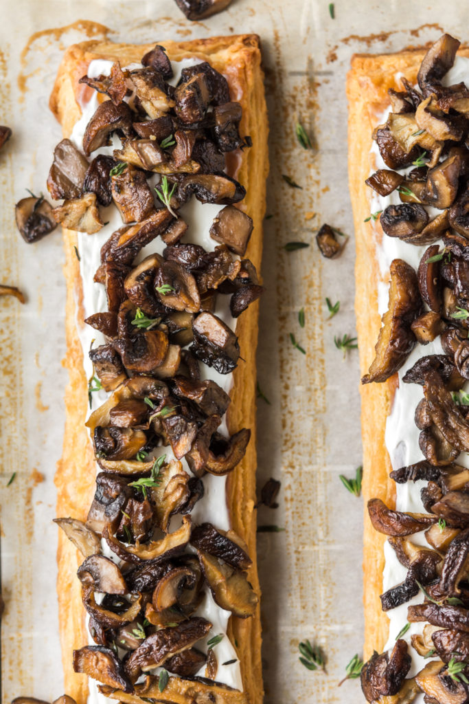 roasted mushroom tart with goat cheese-- with spice seasonal food blog