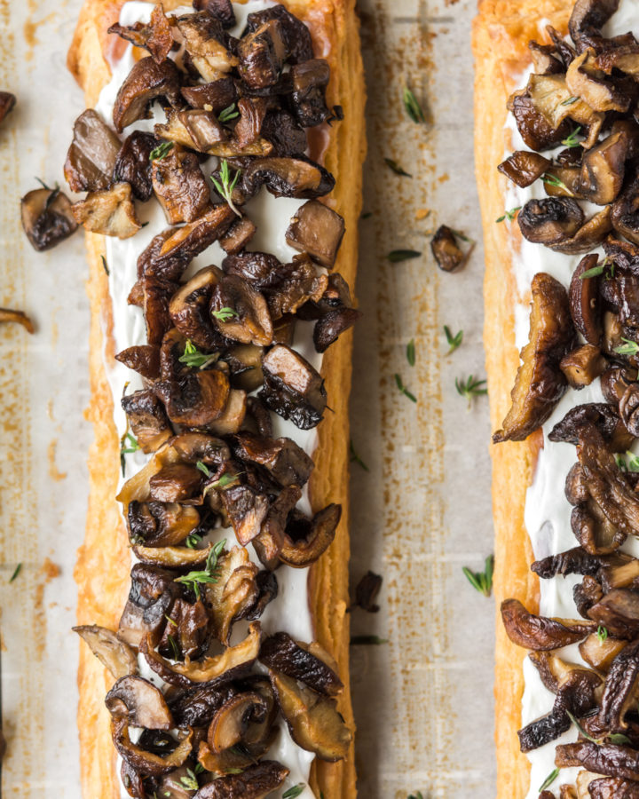 roasted mushroom tart with goat cheese-- with spice seasonal food blog