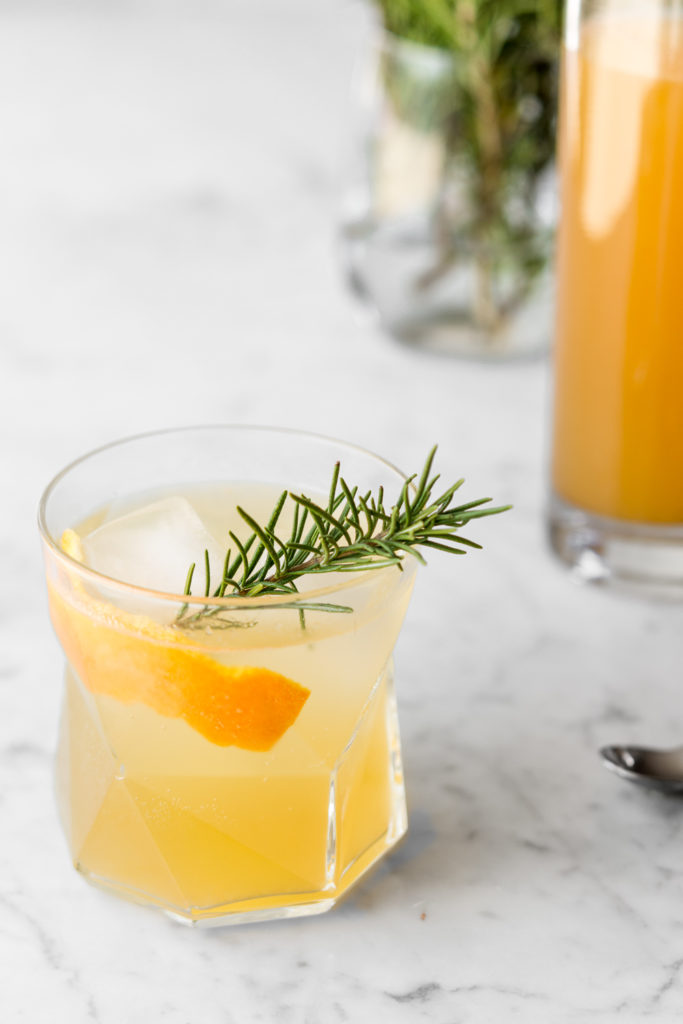 citrus rosemary shrub gin cocktail-- withspice seasonal recipes