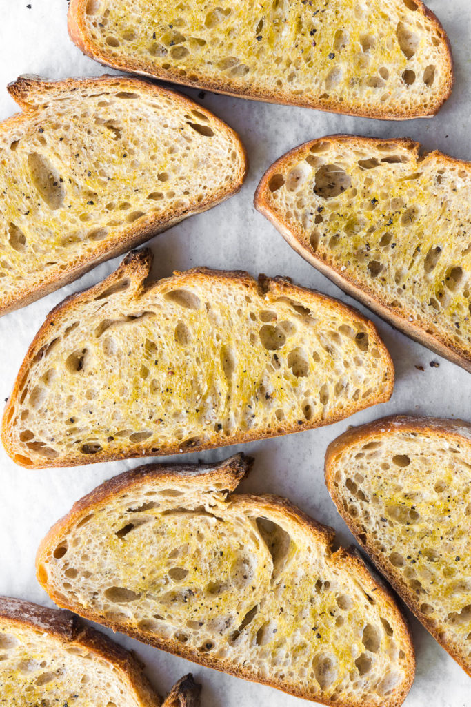 grilled bread for crostini