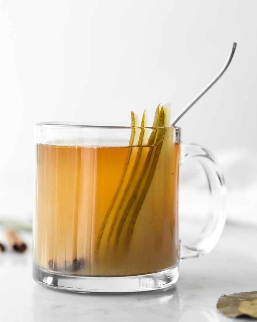 recipe hot mulled pear cider with ginger and whiskey