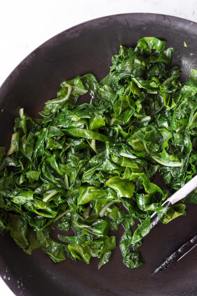 sauteed swiss chard for crostini