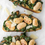 swiss chard and big bean toast recipe