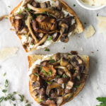 wild mushroom toast with ricotta and brown butter