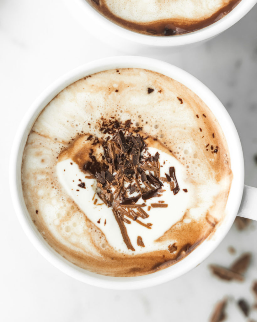 rich, spiked coconut milk hot cocoa recipe