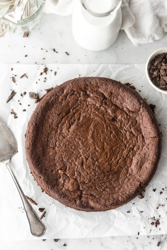 fallen chocolate espresso souffle cake