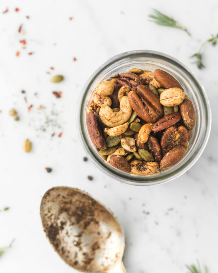 how to make spicy garam masala roasted nuts