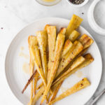 roasted glazed parsnips with maple, butter, ginger recipe