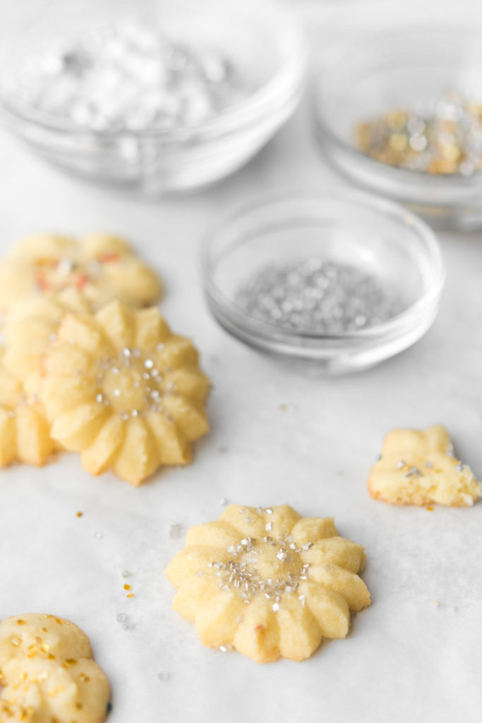 salted butter spritz holiday cookies