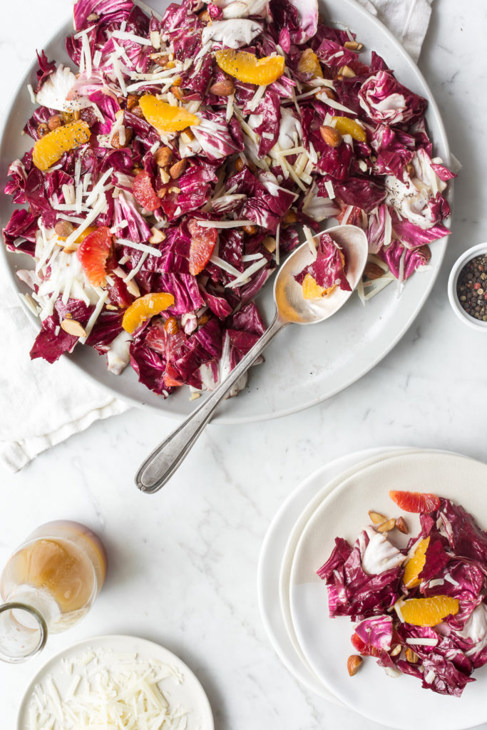 how to cut radicchio for salads