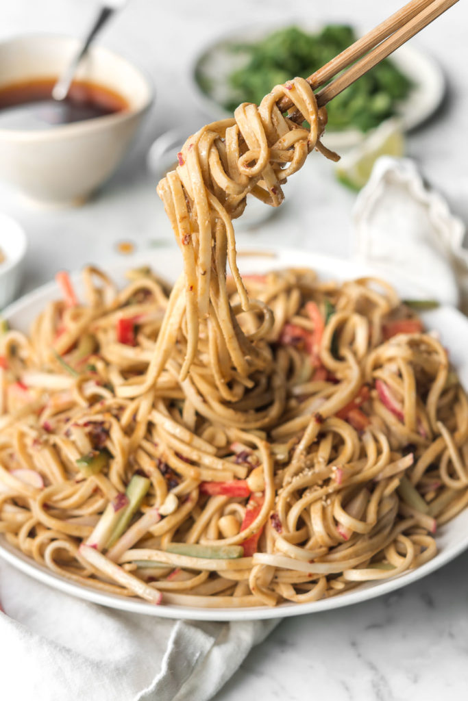 cold peanut sesame noodles