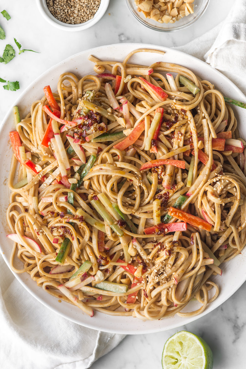 cold spicy sesame peanut noodles With Spice