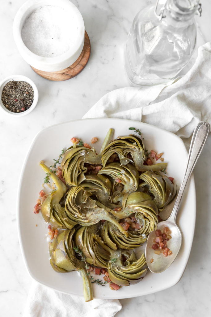 braised artichoke side dish