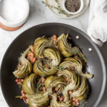 braised artichokes with pancetta