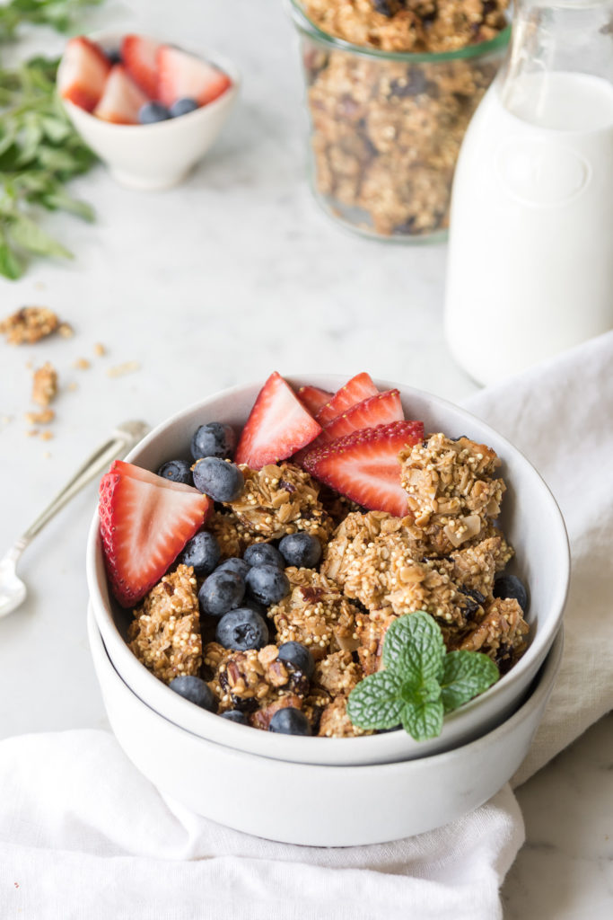 crunchy granola recipe with maple and olive oil