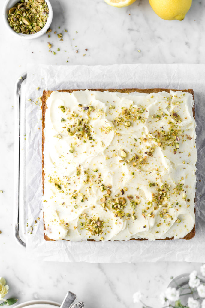 how to make lemon pistachio cake