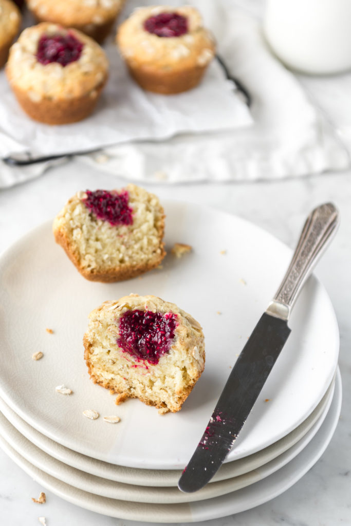 homemade raspberry jam muffins