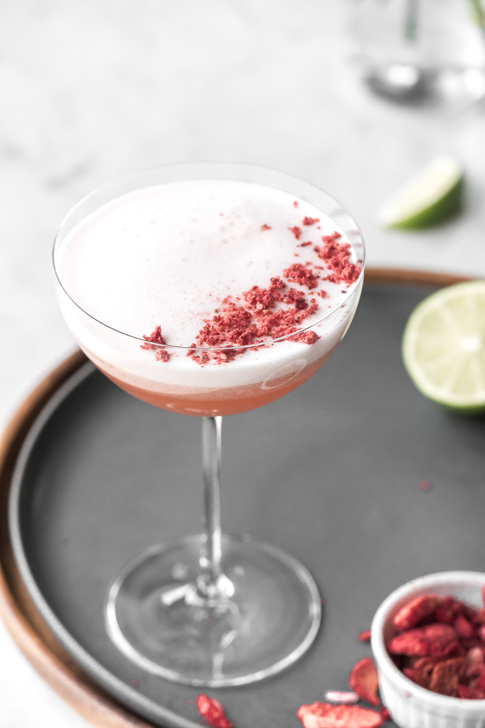mezcal sour with strawberries and ginger | With Spice