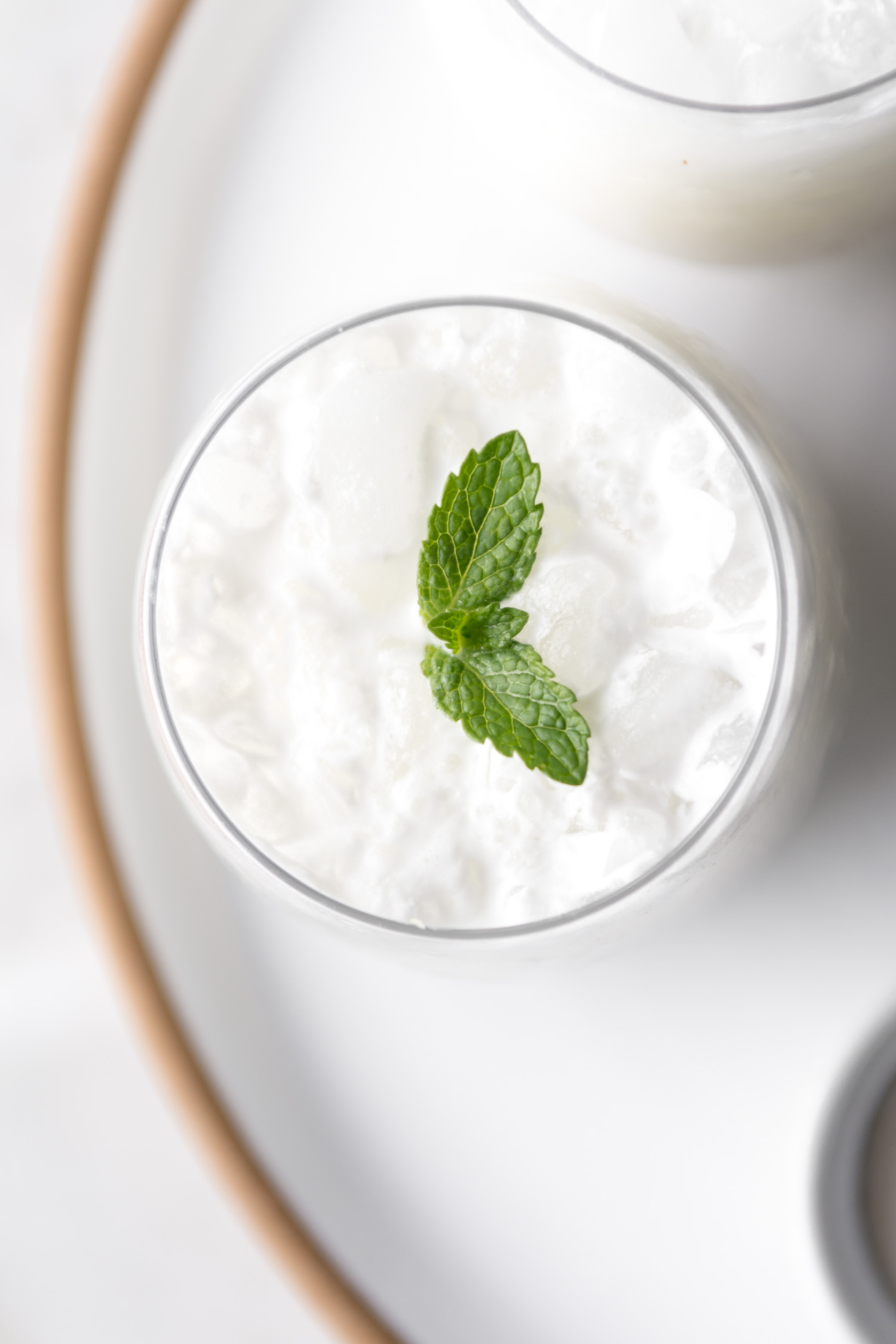 Coconut Milk Rum Julep with Fresh Mint