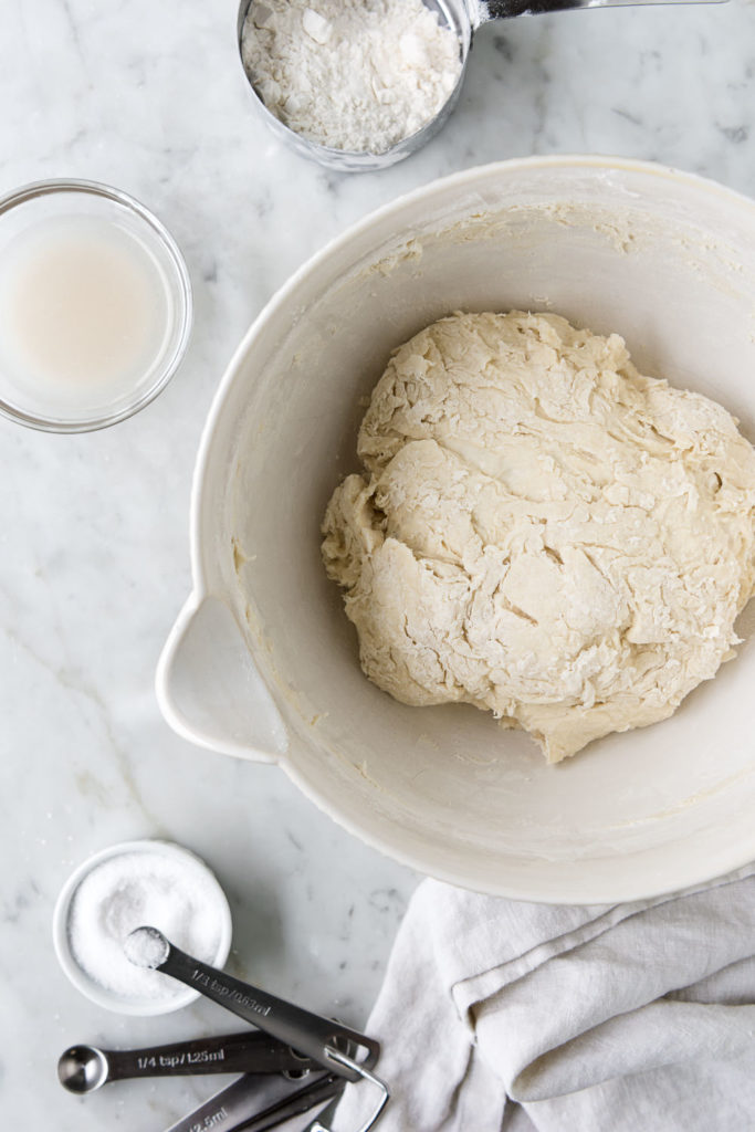 dough, yeast, flour, salt