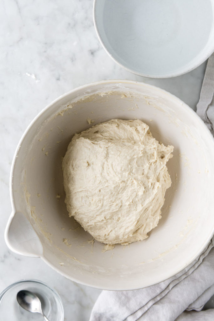 mixed dough before rising