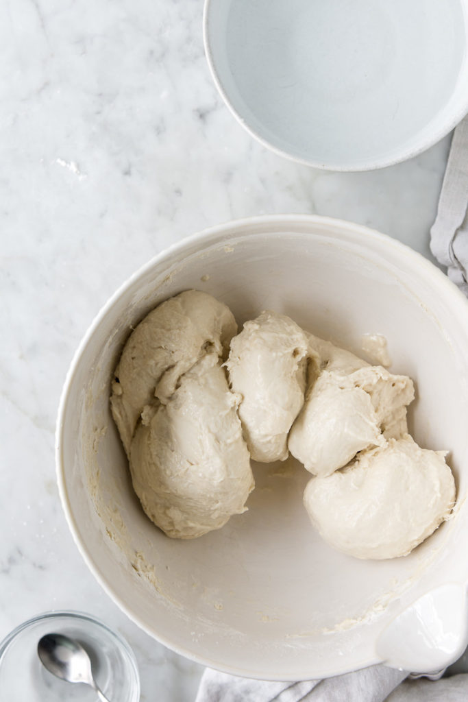 pincer method to mix dough